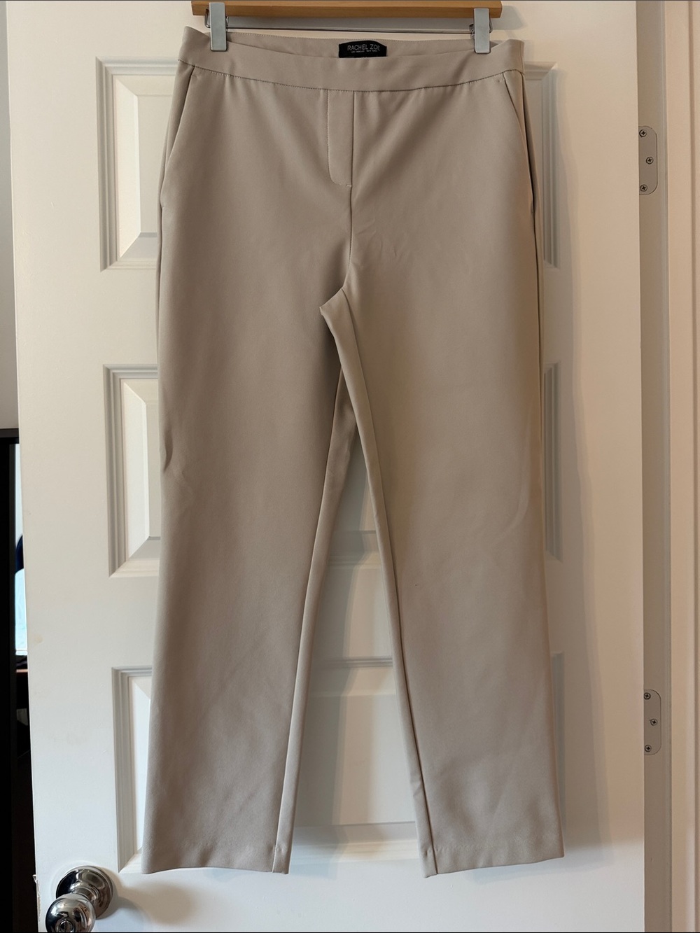 Rachel Zoe Beige Straight Leg Trousers